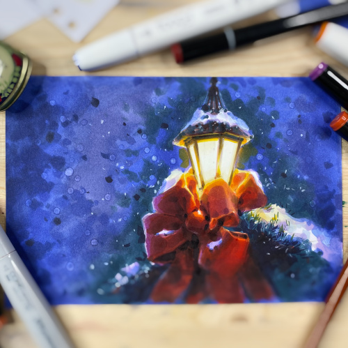 Свет новогоднего фонаря