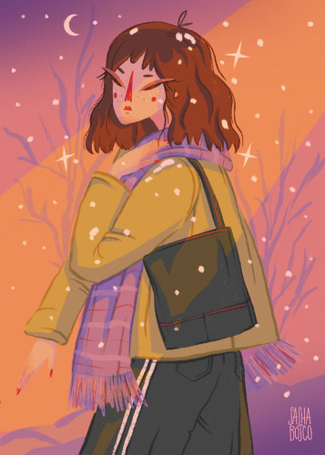  Девушка в снегу