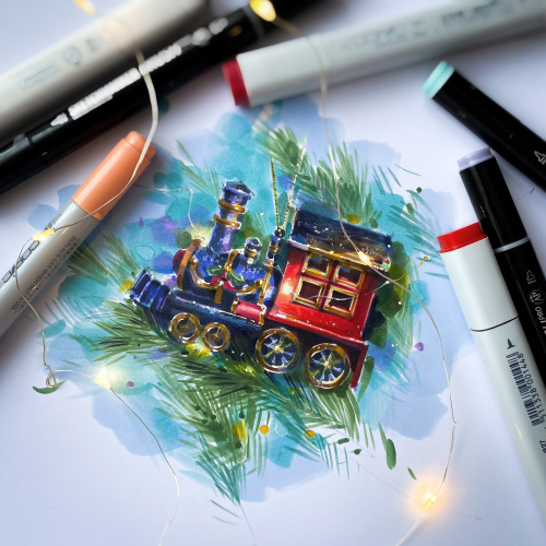 Елочная игрушка «Новогодний паровоз»